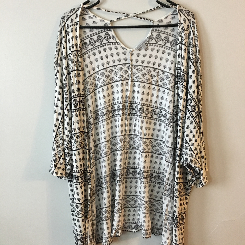 Black and White Kimono